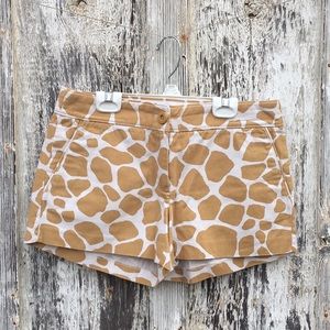 J. Crew Giraffe Print Shorts sz 4